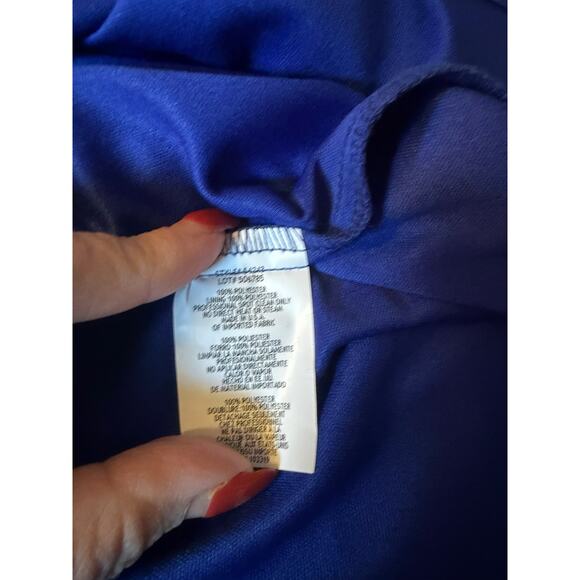 Blue Strapless Sequined Blondie Nites Dress - Size 7 - Picture 13 of 14